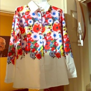 Floral collar button down flower fashion beautiful